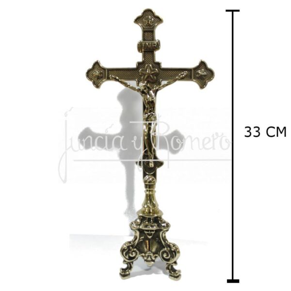 CRUZ DE ALTAR GÓTICA BAJA PIE BARROCO 184