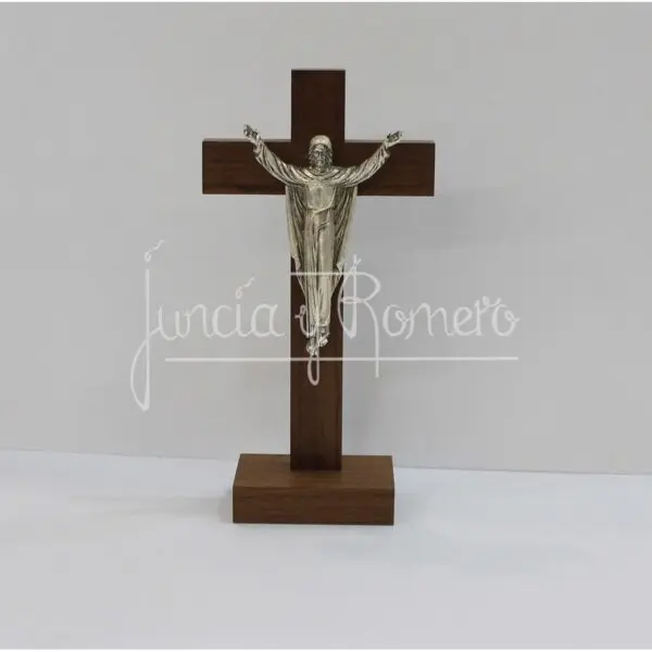 CRUZ BASE RESURRECCION 18CM MADERA