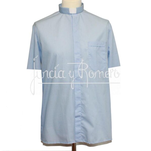 camisa mCORTA CELESTE