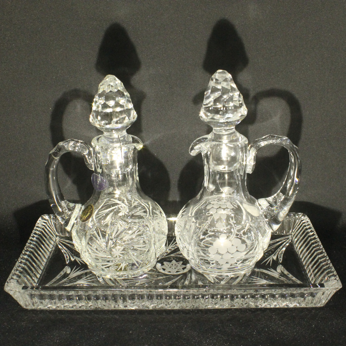 VINAJERA CRISTAL TALLADO JARRA REDONDA 730
